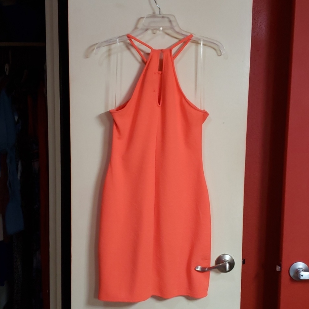 💟Derek Heart Coral/Peach Midi